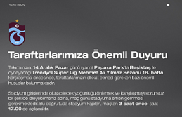 Trabzonspor-Beşiktaş Derbisi Öncesi Taraftarlara...