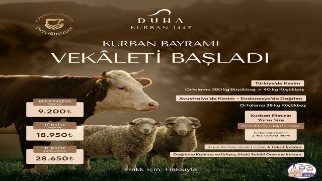 DUHA Kurban 1447 Vekâlet Başvuruları Başladı: Güven ve Şeffaflıkla Paylaşım Zamanı